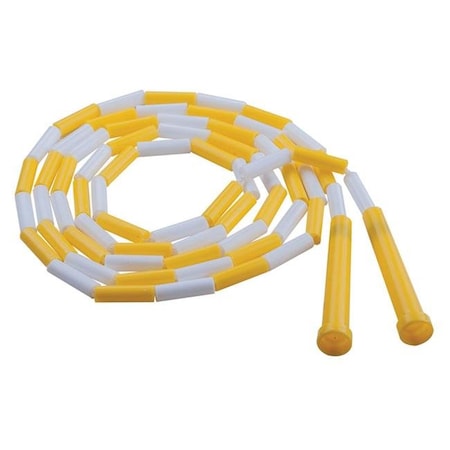 Champion Sports Champion Sports CHSPR8-6 8 ft. Plastic Segmented Ropes; Yellow & White - 6 Each CHSPR8-6